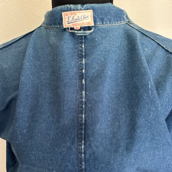 Vintage Shanghai Blue Workers Jacket size US 8-10 Cotton Pockets L’anticher - Picture 4 of 9